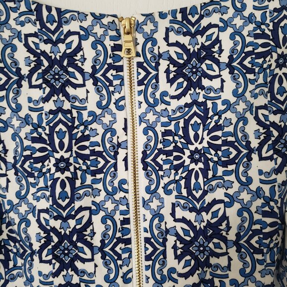 Tile print dress with POCKETS - Picture 4 of 11